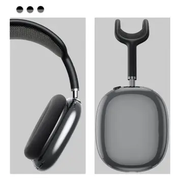 Прахоустойчив калъф за слушалки Защитен калъф за слушалки 360 градуса Прозрачен защитен калъф за Airpods Max от TPU със защита от пожълтяване
