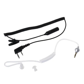 2-за Контакт Микрофон слушалки ПР с въздушна акустична тръба 3,5 мм, слушалки за UV-5R 888s