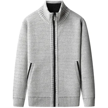 2023 Есенно-зимен мъжки пуловер, модерен вязаный жилетка, мъжки пуловер с високо качество, корея, ежедневно сако, мъжки пуловер с цип 8811