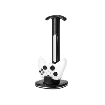Зарядно устройство ще захранване на зарядно устройство за игри дръжки Xboxseries Поставка за зарядно устройство, Държач на дисплея на слушалката с цветна поставка RGB Light