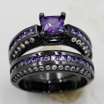 Луксозен Женски Набор от годежни пръстени с бели Цирконии AAA, Модни бижута от сребро 925 проба, обещающие Годежни пръстени за жени