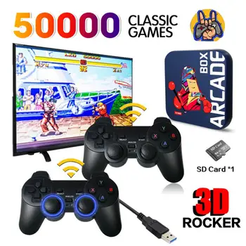 Аркадна видео Игра Конзола Box Hd TV 4k Видеоигровая конзола 64 GB Вградена 33000 За PS1/NDS/N64/Детски подарък Класически Игри