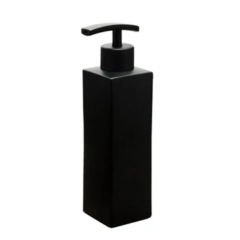 Черен опаковка течен сапун от неръждаема стомана, Дозатори за сапун, за кухня и баня, 350 мл