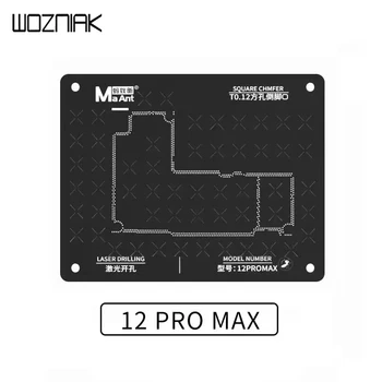 MaAnt Черно Шаблони с Топки, на Борда на средния слой, Двойна дъска За iPhone X/XS/XS Max iP11/11 Pro/11 Pro Max 12/12 Pro/mini/12 PM