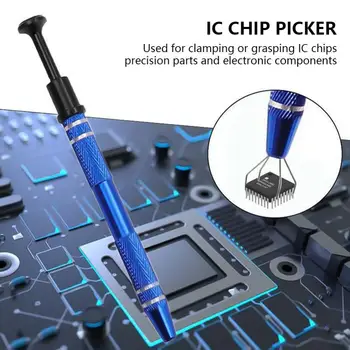 Прихващане на електронни компоненти с четири нокти, аспиратор чипове, Звукосниматель, кръпка за събиране на BGA чипове, дръжка за засмукване на чипове, електронни инструменти за ремонт на Директна доставка