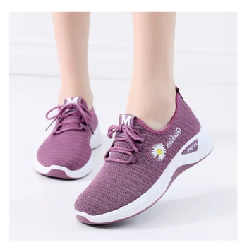 Ежедневни Дамски обувки, Уютни Улични маратонки за бягане, Спортни Обувки, Дамски обувки Тенис Feminino с въздушна мрежа, обувки за ходене