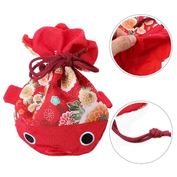 Чанта за бонбони във формата на Златни рибки, японски малки чанти, бижута, Голяма тъканно детска чанта