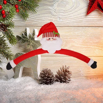 Дядо Коледа, Обнимающий Снежен човек, Коледна елха за Еднократна употреба, Коледна елха, Горна украса на Дядо Коледа създава празнично настроение за Коледната елха
