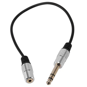 Стерео кабел-адаптер от 1/4 инча до 3,5 мм 6,35 мм, мъжки до 3,5 мм, женски, една Четвърт от Инча, Конвертор за слушалки, кабел за свързване AUX